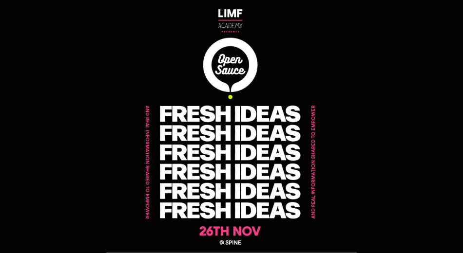 A graphic of LIMF Fresh Ideas design